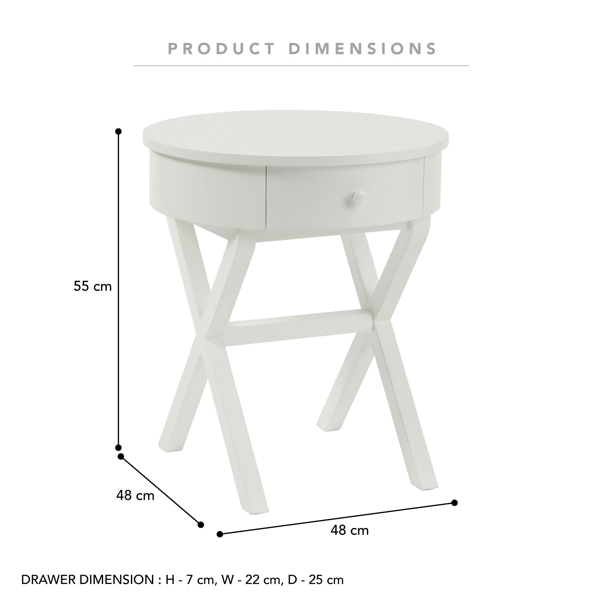 Lee Side Table White