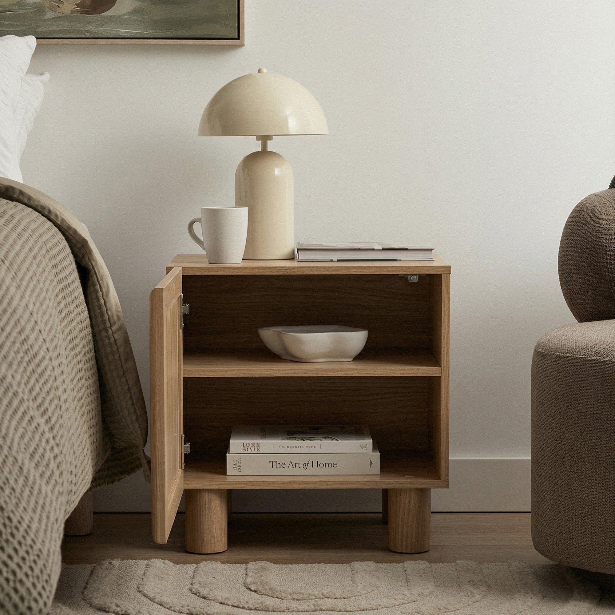 Linero Bedside Table Oak (Set of 2)