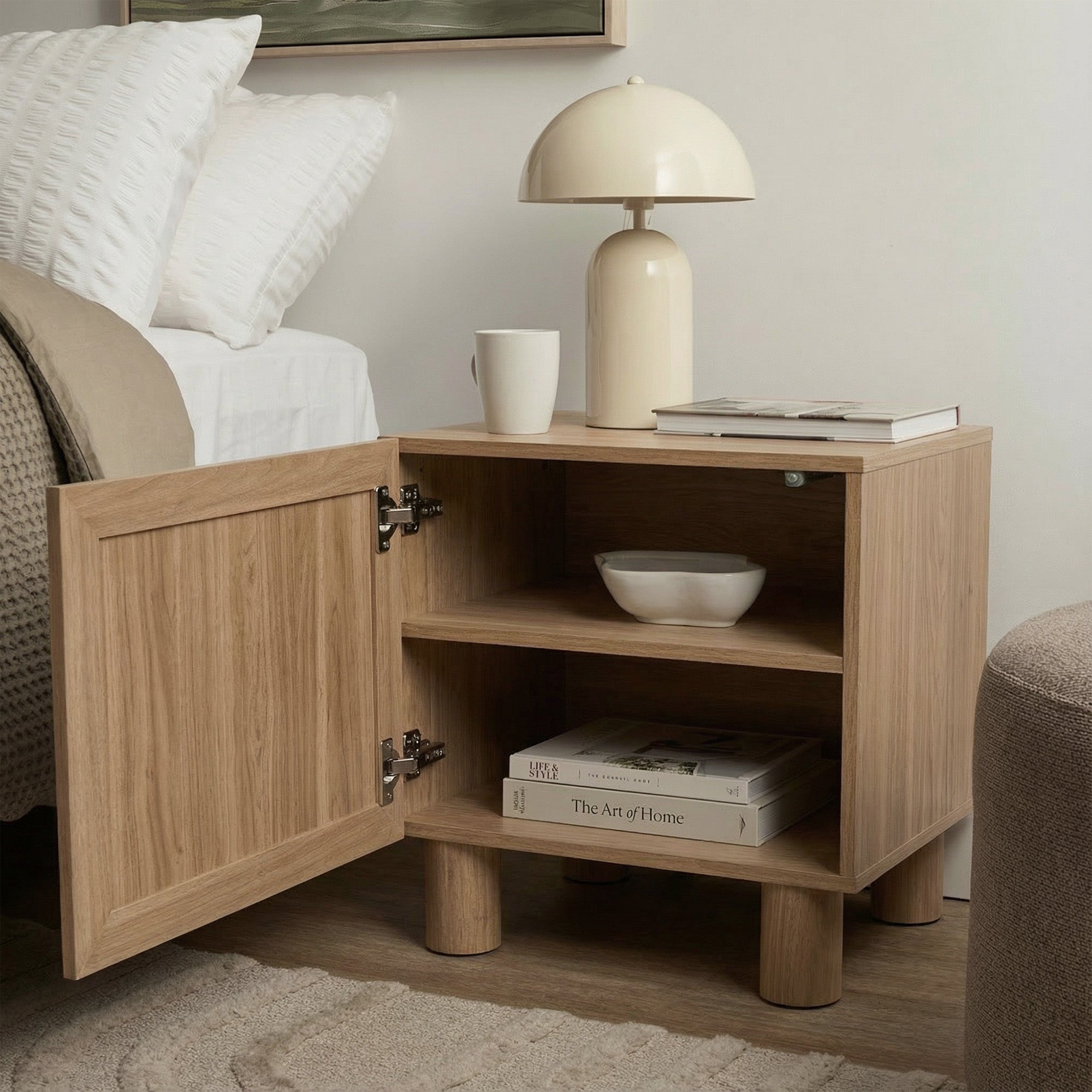 Linero Bedside Table Oak