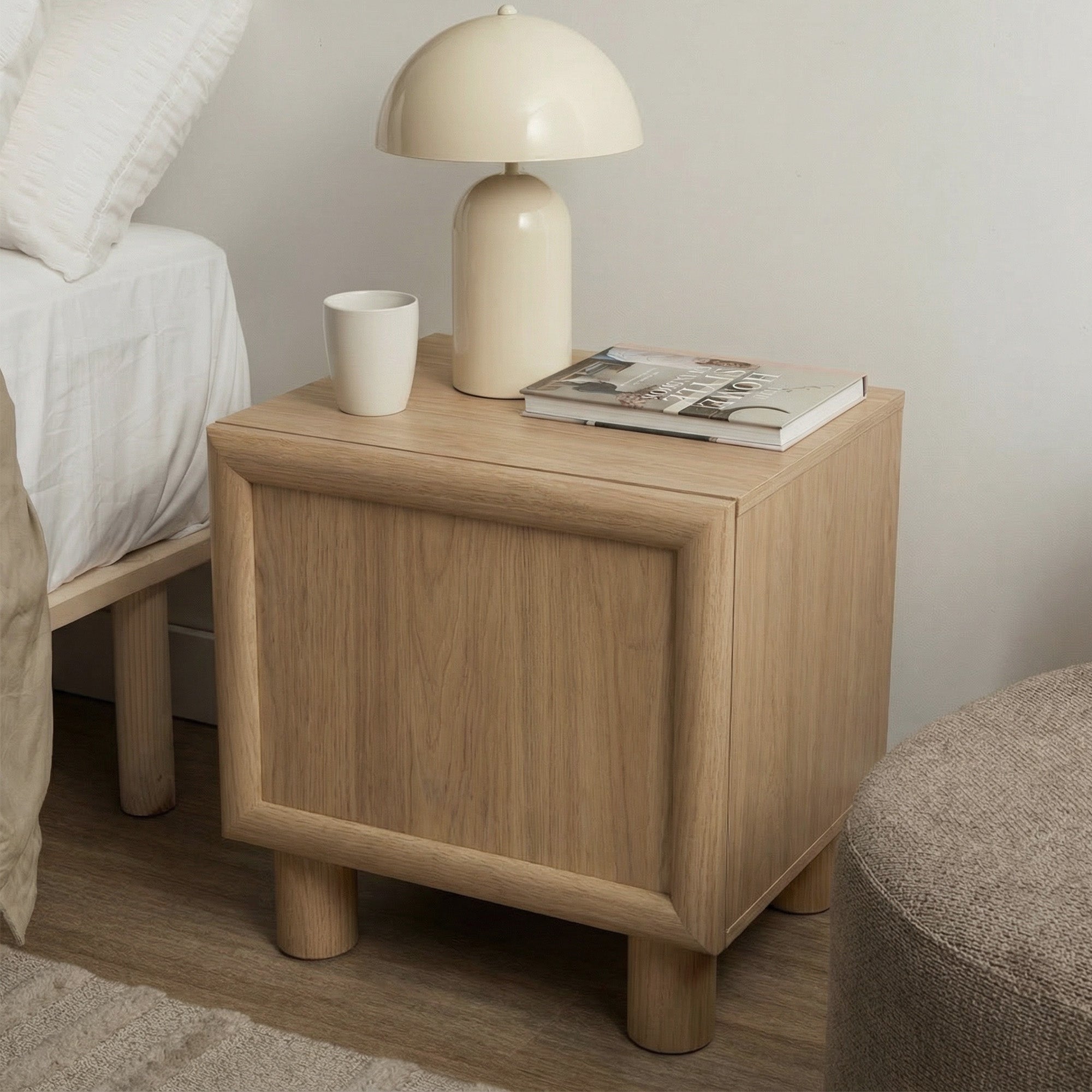 Linero Bedside Table Oak