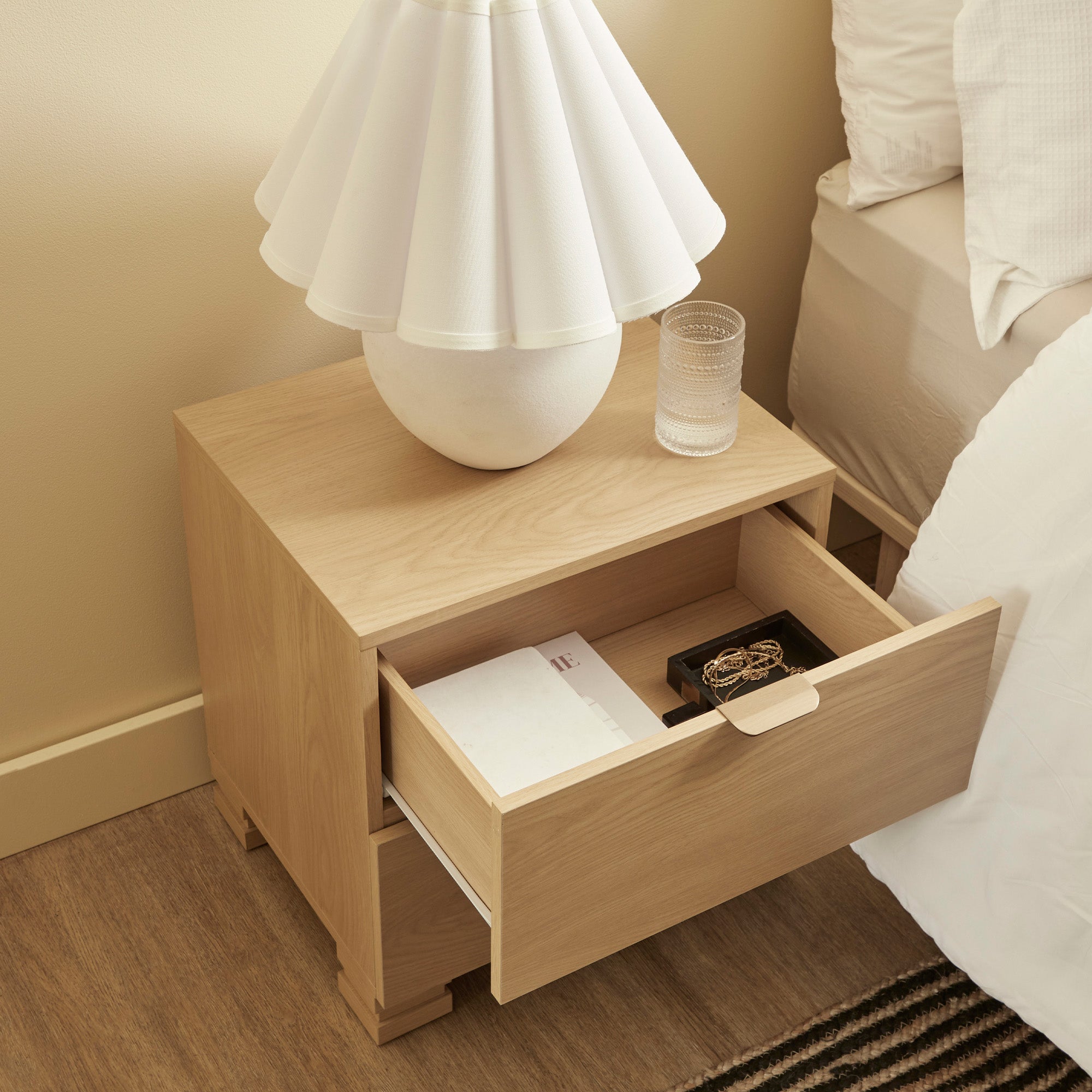 Malcom Bedside Table Oak (Set of 2)