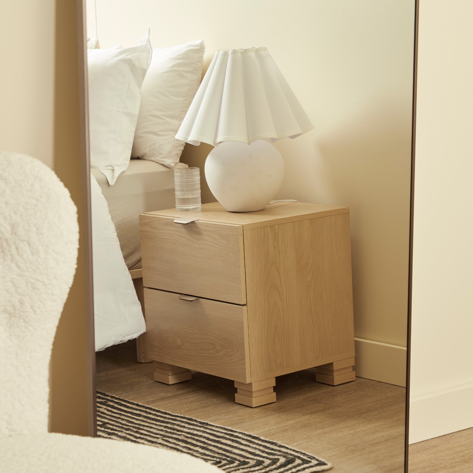 Malcom Bedside Table Oak (Set of 2)
