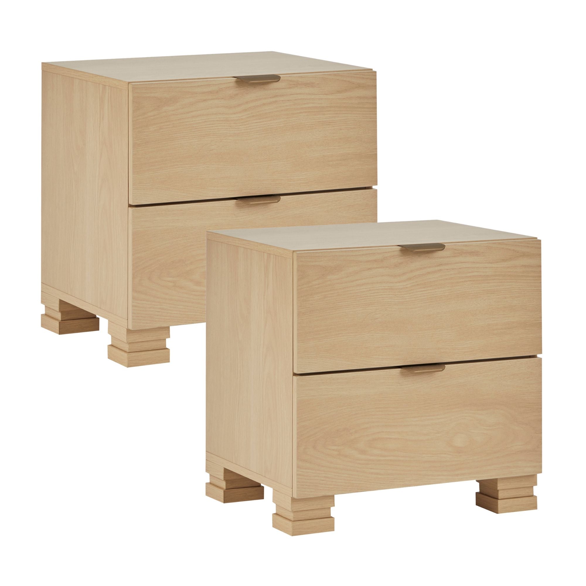 Malcom Bedside Table Oak (Set of 2)