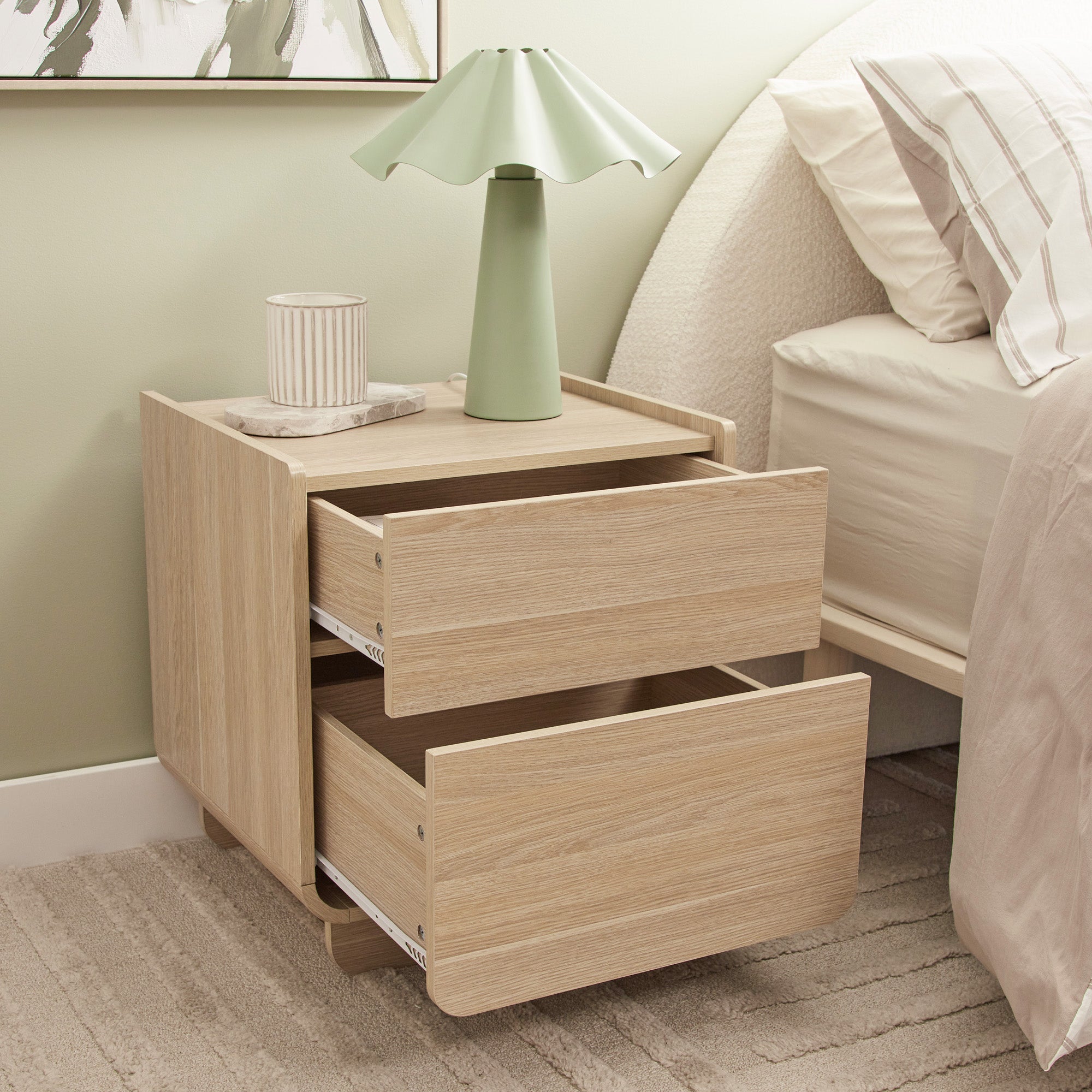Malmo Bedside Table Oak