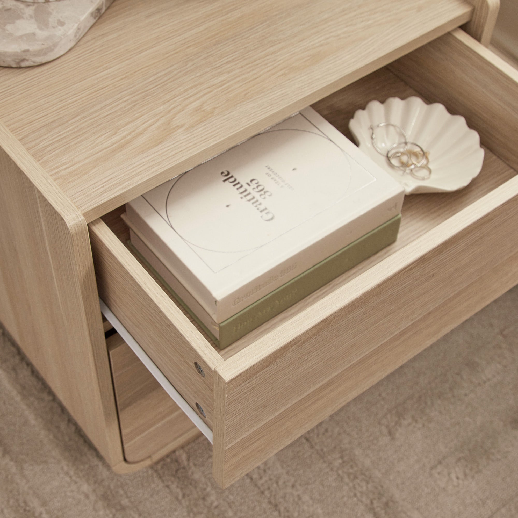 Malmo Bedside Table Oak