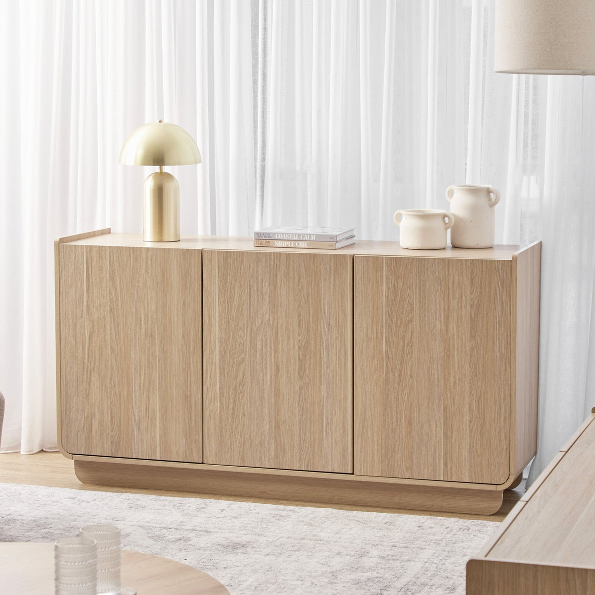 Malmo 3 Door Buffet Oak (140cm)