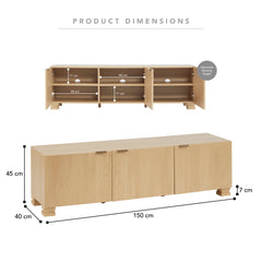 Malcom Entertainment Unit Oak (150cm)