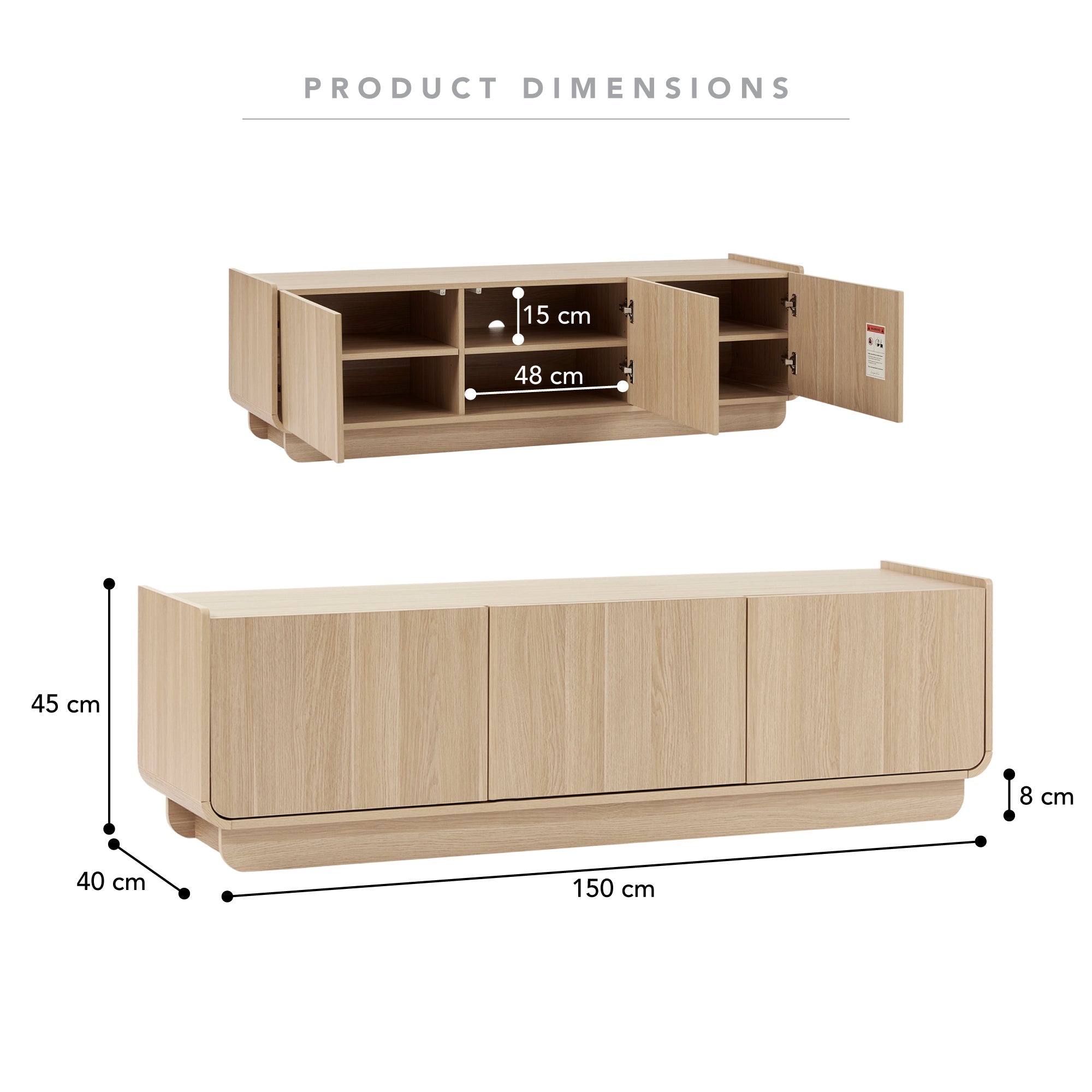 Malmo Entertainment Unit Oak (150cm)
