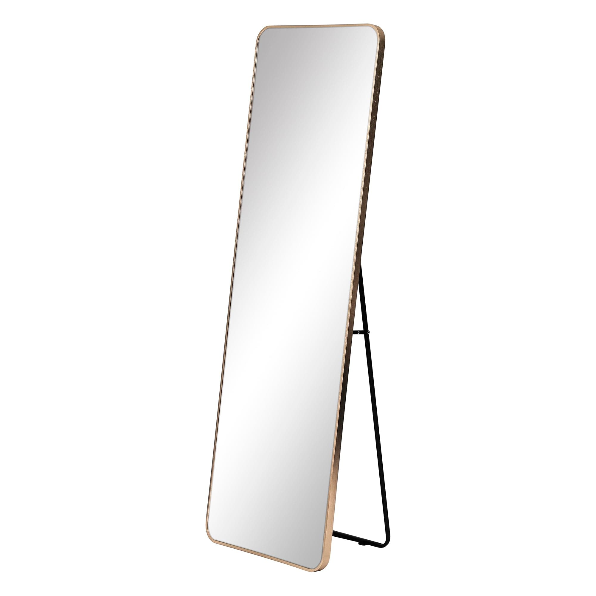 Elle 165cm Rectangle Standing Full Length Mirror Gold