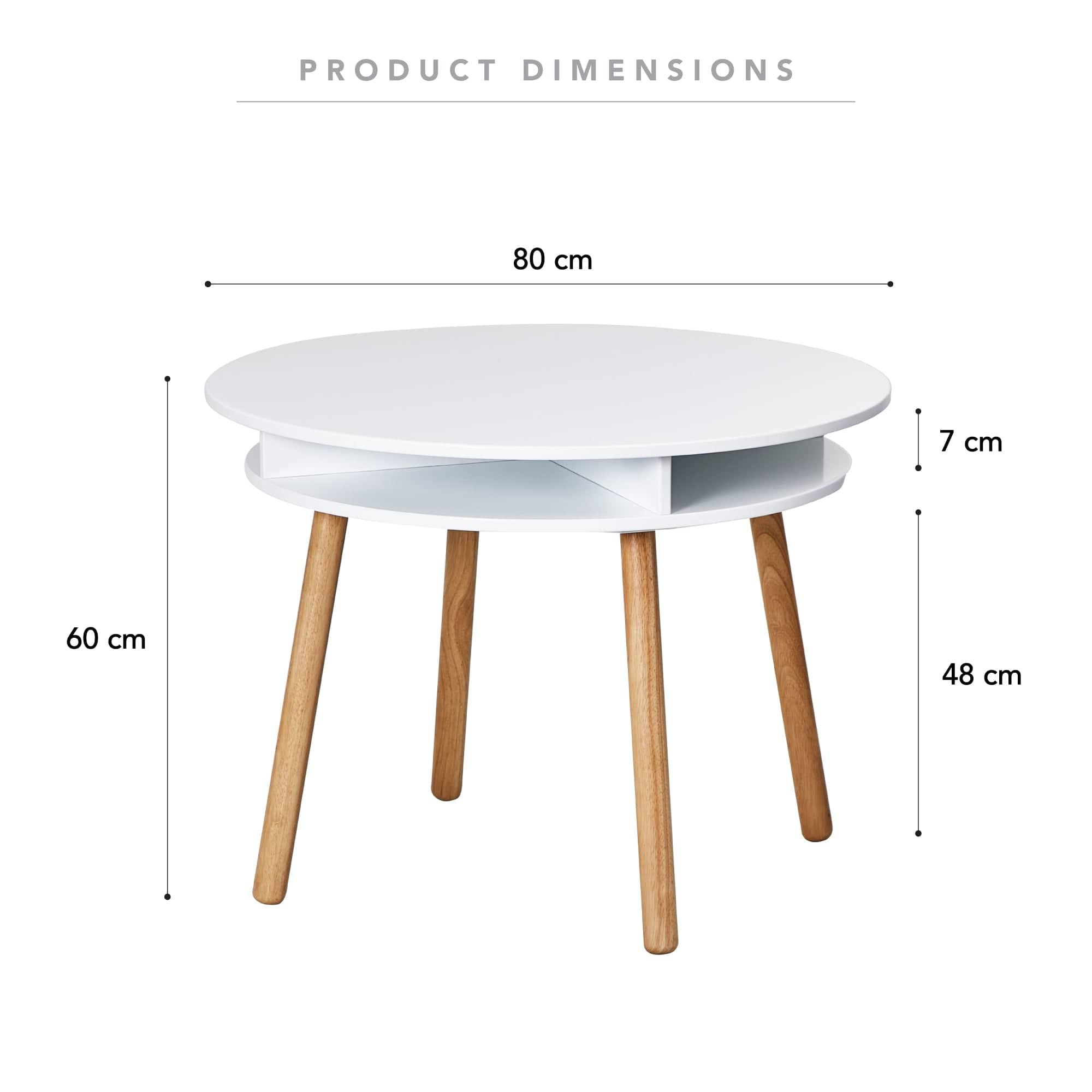Neve Kids Storage Table White